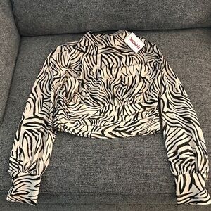Rachel Zoe Black and White Zebra Blouse